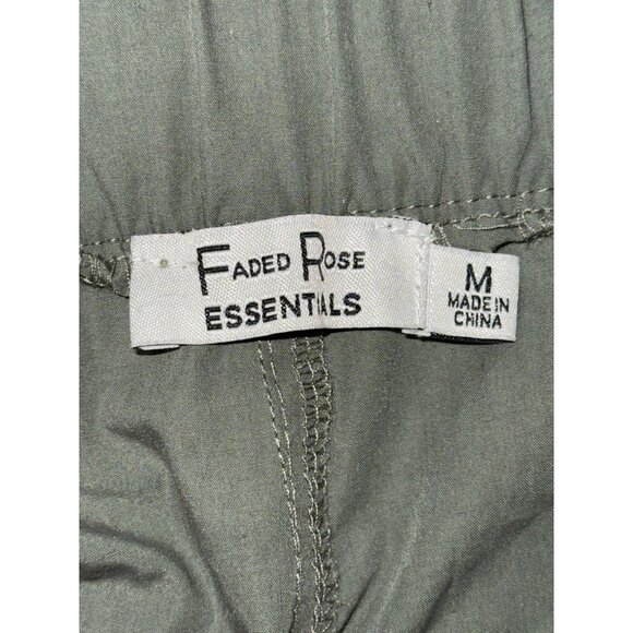 Faded Rose Essentials Green Cargo Pants M Polyester Cotton Blend - Picture 2 of 7